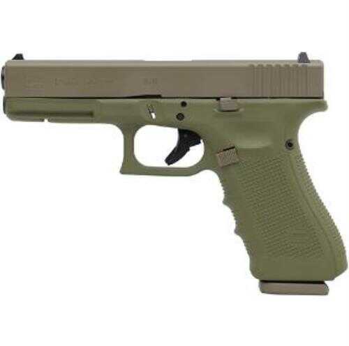 Glock 17 Generation 4 Pistol 9mm 4.48" Barrel Round Bazooka Green/Flat Dark Earth Slide