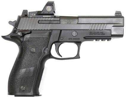 Sig Sauer P226 Legion SAO Pistol w/Romeo1 Sight 9mm 4.4 in Checkered G10 Grip Grey PVD Finish Romeo1 Red Dot 15Rd