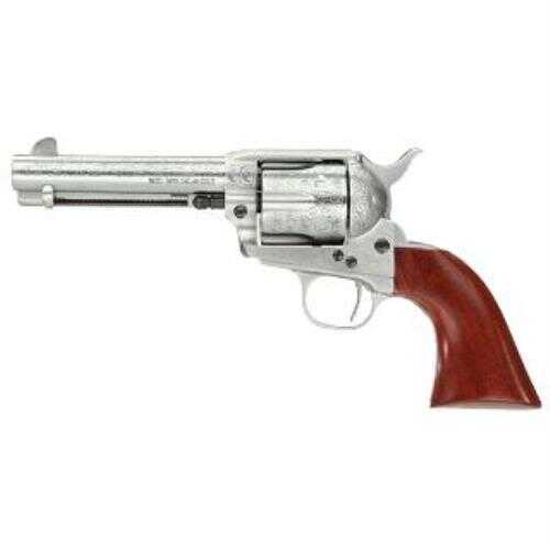 Taylor's & Company <span style="font-weight:bolder; ">Uberti</span> 1873 Cattleman Revolver 357 Mag 5.5" Barrel White Floral Engraved