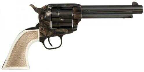 Taylor <span style="font-weight:bolder; ">Uberti</span> 1873 Marshal Revolver 357 Mag 5.5" Barrel With Checkered Antique Ivory Grips And Case Hardened Frame