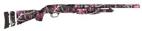 Mossberg 500 Super Bantam Pump Action Shotgun 20 Gauge 3" Chamber 22" Vented Rib Barrel Brass Mid Bead & White Front Sights Blued Muddy Girl Serenity