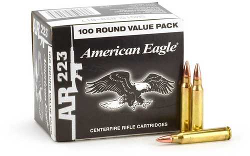 223 Remington 100 Rounds Ammunition Federal Cartridge 55 Grain FMJ ...