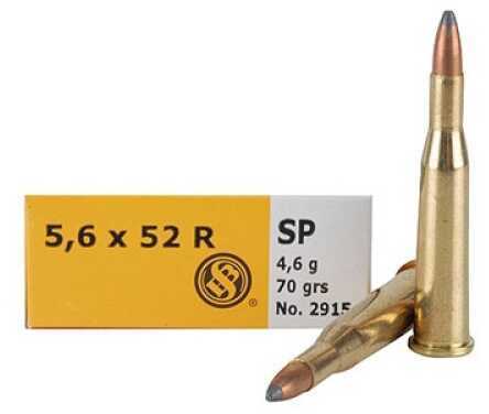 5.6X52R 20 Rounds Ammunition Sellier & Bellot 70 Grain Soft Point ...