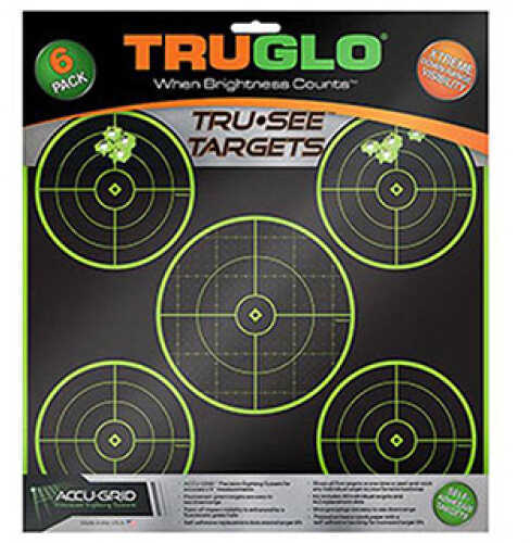 Truglo TRU-See Targets 5-Bull 12X12" 6Pk-img-0