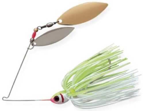 Booyah Double Willow Spinbait 3/8 oz White/Chartreuse, Model: BYBW38-616 -  1035989