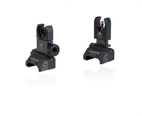 Ultradyne AR .308 C4 Folding Front And Rear Sight Combo 7.62mm Black