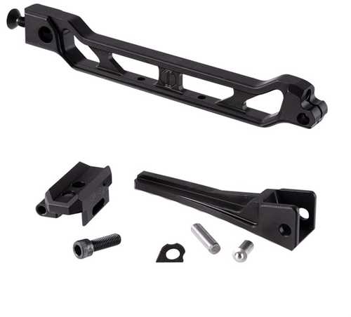 Jmac Customs 8-inch Raised Arm Bar With Folding Buttplate Aluminum Black