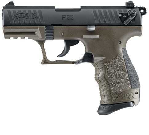 Walther P22 Pistol OD Green 22 Long Rifle 3.42