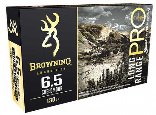 6.5 <span style="font-weight:bolder; ">Creedmoor</span> 20 Rounds Ammunition Browning 130 Grain Jacketed Soft Point