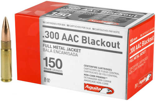 300 Aac Blackout 150gr Fmj Ammo 50 Rounds