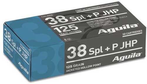 Aguila Handgun Ammunition 38 Spl(+p) 125gr Jhp 1200 Fps 50 Round