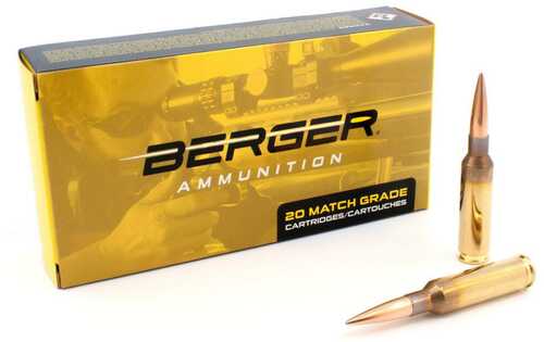 Berger Target Rifle Ammunition 6.5 Creedmoor 153.5 Grain LRHT 2702 Fps 20 Rounds