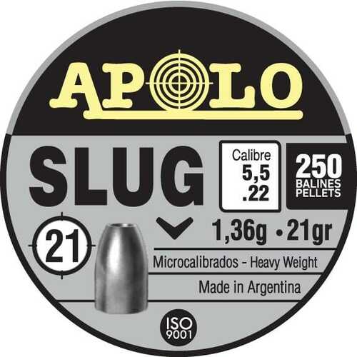 Hatsan Apolo Slug Air Rifle Pellets 22 Cal 21 Gr 250/ct