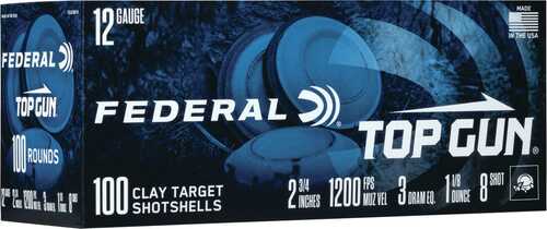 Federal Top Gun Shotshells 12Ga 2-3/4" 1-1/8Oz 1180 Fps #8 100/ct