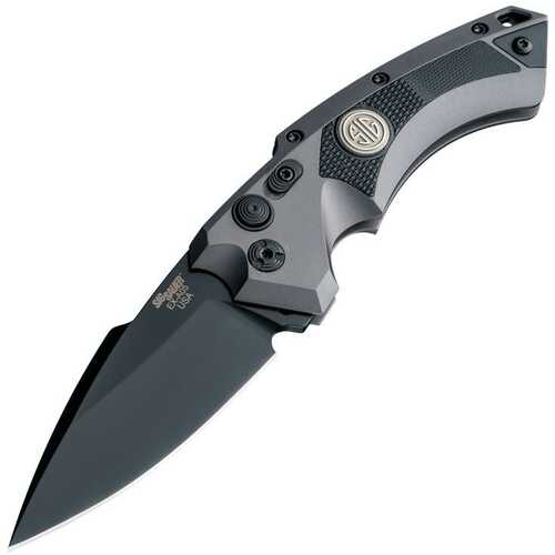 Hogue Six Ex-A05 Tactical Automatic Folder Knife 3 1/2" Blade Black And Grey