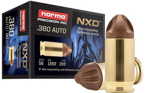 Norma Ammunition (RUAG) 611040020 Self Defense Auto .380 Auto 85 Gr NXD 20 Per Box/ 10 Cs