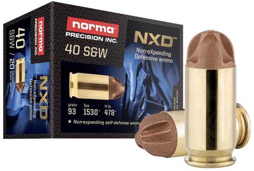 Norma Ammunition 611440020 Self Defense NXD 40 S&W 180 Gr 20 Per Box/ 10 Cs