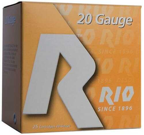 Rio Ammunition Small Game Load Shotshell 20 Gauge 3" Max 1-1/4 Oz #6 Shot 1250 Fps 25 Rounds