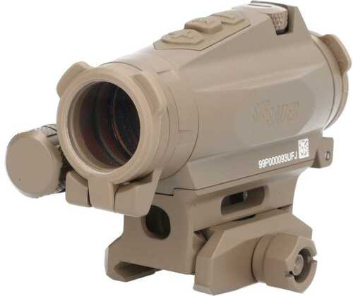 Sig Sauer Electro-Optics SOR44002 Romeo4XT-Pro Flat Dark Earth 1X20mm 2 MOA Red Ballistic Circle Dot Multi Reticle