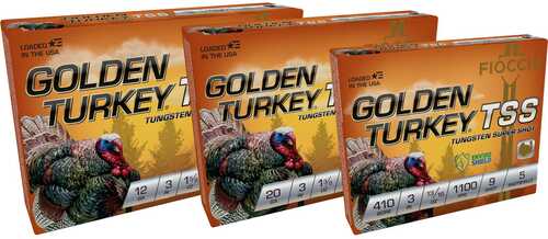 Fiocchi 203TSS9 Golden Turkey <span style="font-weight:bolder; ">TSS</span> 20 Gauge 3" 1 3/8 Oz 9 Shot 5 Per Box/ 10 Cs