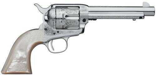 Taylor/Uberti 1873 SA Cattleman White Finish Full Coverage Engraved with Polymer Pearl Grip .45 colt 5.5" Barrel Revolver