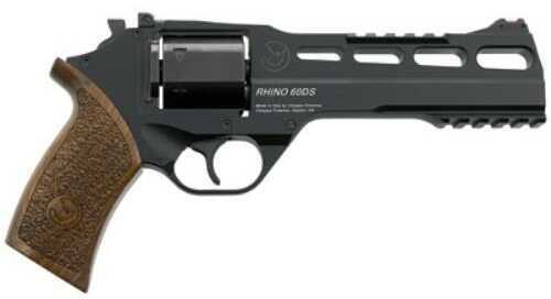 Chiappa Rhino 60 SAR Single Action Revolver 9mm Luger 6" Barrel 6 Rounds Aluminum Alloy Frame Wood Grips Matte Black