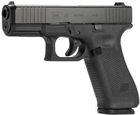 Glock G45 Compact FS Pistol 9mm 4.02" Barrel 10 Round Ameriglo Bold Sights Black Polymer Grip / Frame nDLC Slide