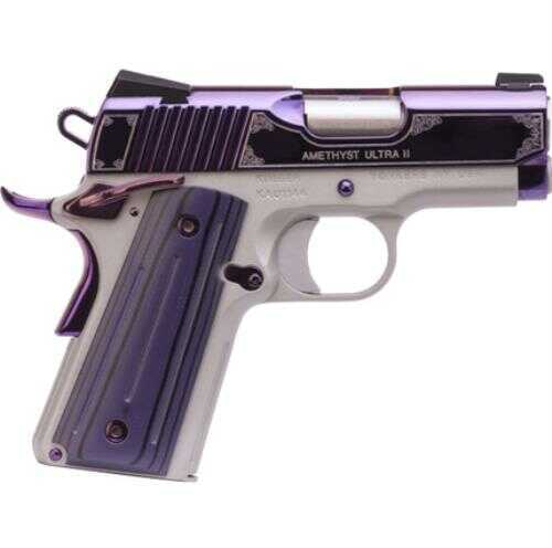 Kimber Amethyst Ultra II 9mm 3" Barrel Tritium Night Sights 8rd Magazine Satin Silver Frame Purple PVD Finish Slide