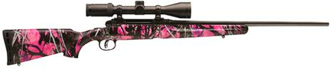 Savage 10/110 Apex Hunter XP Bolt Action Rifle With Scope 7mm-08 Remington 20" Barrel 4 Round Capacity Synthetic Muddy Girl Stock Black