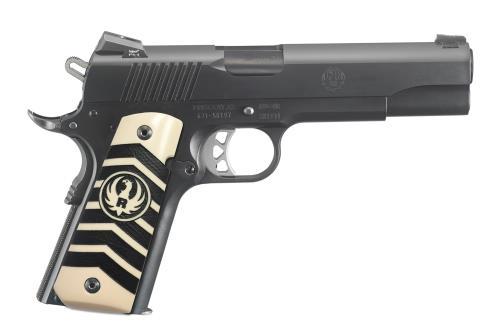 Ruger SR1911 Semi-Automatic Pistol 10mm 5" Barrel 8 Round Black Frame Chevron Ivorylite Grips