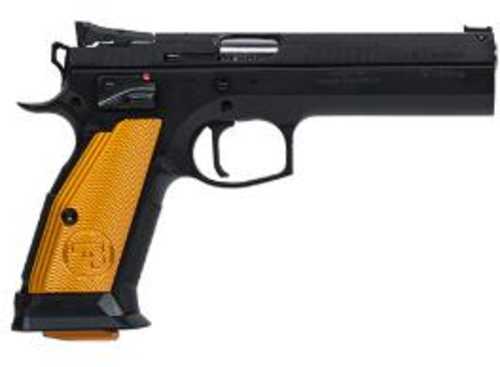 Cz 75 Tactical Sport Pistol 40 S&w Orange Grips 5.23" Barrel 17 Round