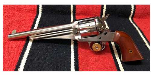 Cimarron 1875 Outlaw Revolver 45 Colt 7.5" Nickel Finish Walnut Grip-img-0