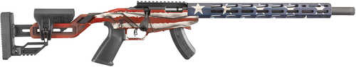 Ruger Precision Rimfire Bolt Action RIfle 22 LR 18" Barrel 15 Round American Flag Cerakote/Black