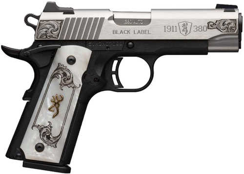 Browning 1911-380 Pistol 380 ACP 3.63" Barrel 8Rd Black & Silver Finish