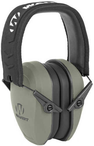 Walker's Razor X-TRM Electronic Digital Ear Muffs Sage Green Blister Packaging