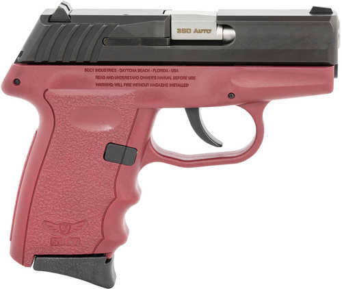 SCCY Industries CPX-3 Semi-Auto Pistol .380 ACP 3.1" Barrel (1)-10Rd Magazine Glock 43 Style Sight Configuration Serrated Black Nitride Stainless Steel Slide Crimson Red Polymer Finish