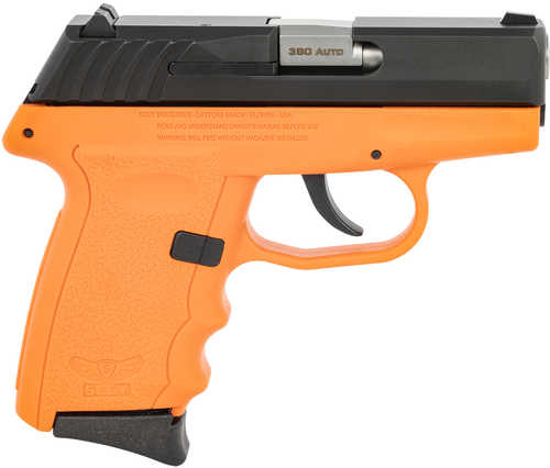 SCCY Industries CPX-3 Semi-Auto Pistol .380 ACP 3.1" Barrel (1)-10Rd Magazine Glock 43 Style Sight Configuration Serrated Black Nitride Stainless Steel Slide Orange Polymer Finish