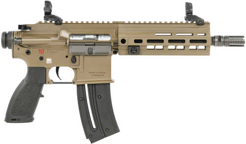 Heckler & Koch HK416 Semi-Automatic Rimfire Pistol .22 Long Rifle 8.5" Barrel (1)-10Rd Magazine Flip Up Front & Rear Sights Polymer Grips Flat Dark Earth Finish