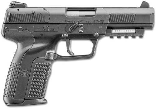 FN America Five-SeveN Semi-Automatic Pistol 5.7x28mm 4.8" Chrome-Lined, Cold Hammer Forged Barrel (2)-20Rd Magazines 3-Dot Adjustable Sights Matte Black Polymer Finish