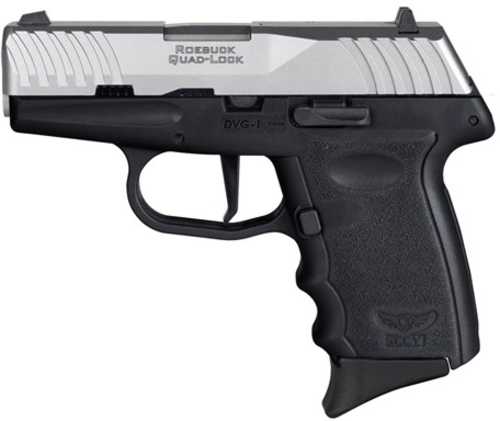 SCCY DVG Striker Fired Semi-Automatic Pistol 9mm Luger 3.1" Barrel (2)-10Rd Magazine Fixed <span style="font-weight:bolder; ">Iron</span> <span style="font-weight:bolder; ">Sights</span> Stainless Steel Slide Black Polymer Finish