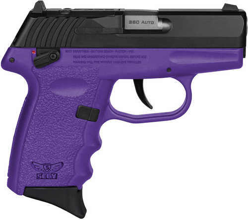 SCCY Industries CPX-4 RD Double Action Only Semi-Automatic Pistol .380 ACP 2.96" Barrel (1)-10Rd Magazine Crimson Trace Red Dot Included Black Slide Purple Polymer Finish