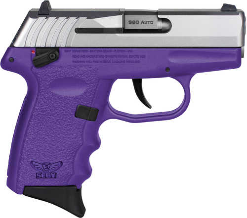 SCCY Industries CPX-4 Double Action Only Semi-Automatic Pistol .380 ACP 2.96" Barrel (2)-10Rd Magazine Stainless Steel Slide Purple Polymer Finish