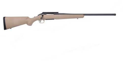 Ruger American Predator Bolt Action Rifle 6.5 <span style="font-weight:bolder; ">Creedmoor</span> 22" Threaded Barrel (1)-4Rd Magazine One Piece Aluminum Scope Base Flat Dark Earth Synthetic Stock Matte Black Finish