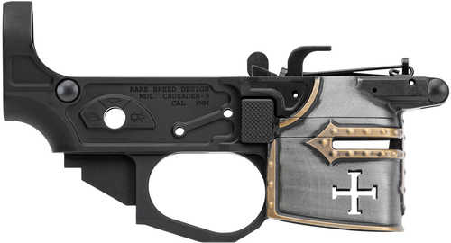 Spikes Tactical Rare Breed Crusader 9mm Luger, Black Anodized Aluminum with Painted Front for AR-Platform