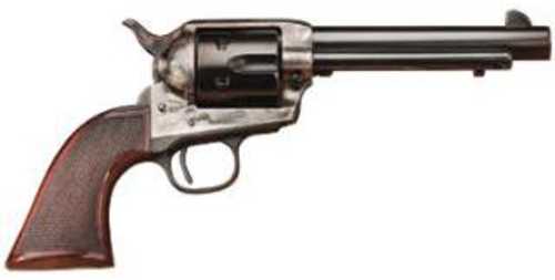 Taylor's & Company <span style="font-weight:bolder; ">Uberti</span> Smokewagon Revolver .45 Colt 5.5" Barrel 6 Round Capacity Checkered Walnut Grips Blue Finish With Case Hardened Frame