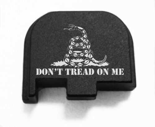 Bastion Gear Slide Back Plate Dont Tread On Me Black and White Fits Glock 43