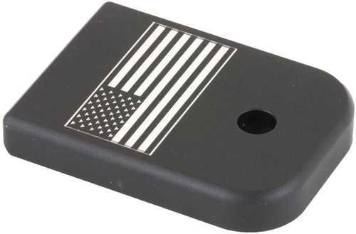 Bastion American Flag Magazine Base Plate Black Fits Glock 9/40 BASGL-940-BW-USAFLG