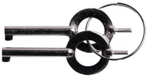 Uzi Accessories UZIKEYPAIR Law Enforcement Handcuff Key Set Silver-img-0