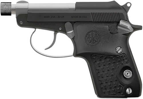 Beretta 21A Bobcat Silver Black Gorilla Semii-Automatic Pistol .22 Long Rifle 2.9" Barrel (1)-7Rd Magazine Finish