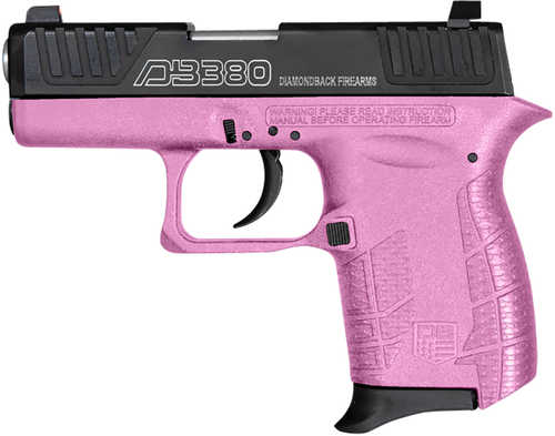 Diamondback G4 Semi-Automatic Pistol .380 ACP 2" Barrel (1)-6Rd Magazine Black Slide Pink Polymer Finish